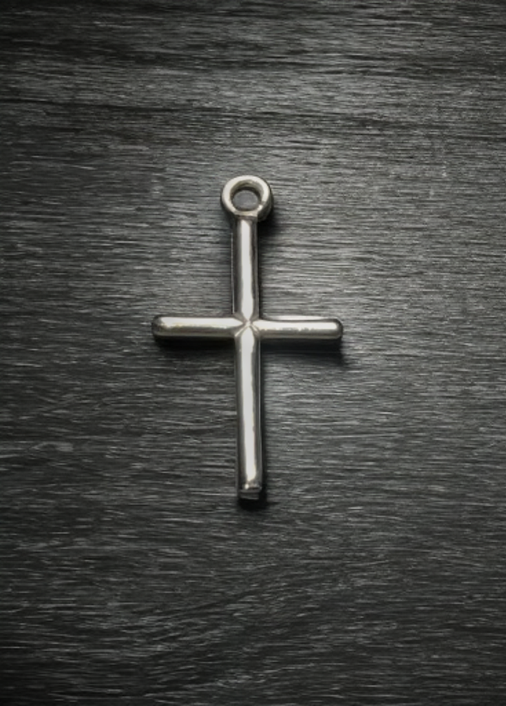 .925 Sterling Silver Hand Carved Cross