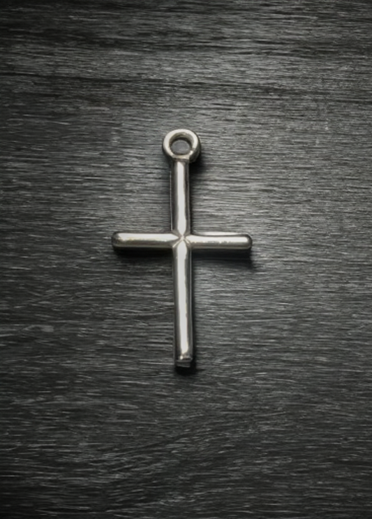 .925 Sterling Silver Hand Carved Cross