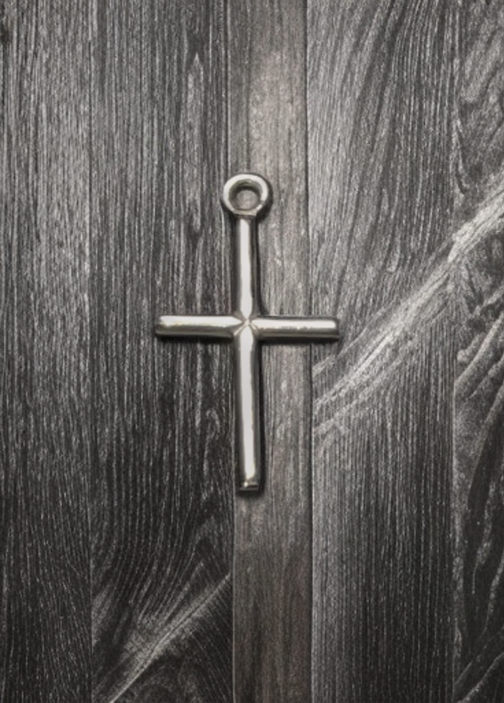 .925 Sterling Silver Hand Carved Cross