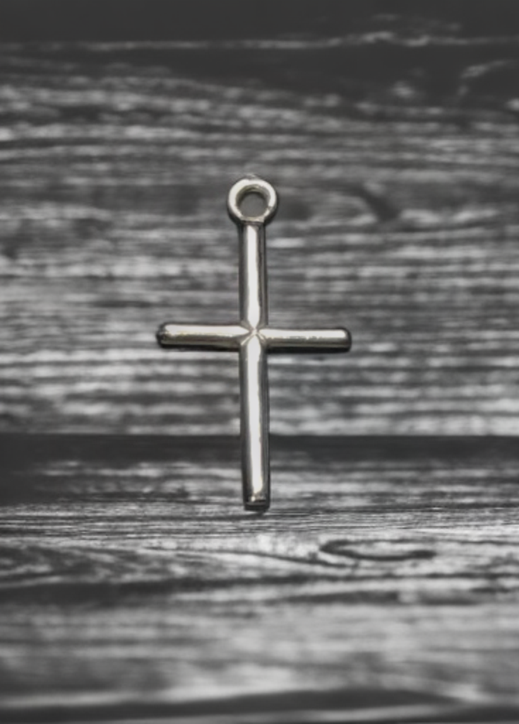 .925 Sterling Silver Hand Carved Cross