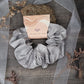 Medium Light Grey/Dark grey and silver Print Scrunchie