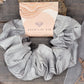 Medium Light Grey/Dark grey and silver Print Scrunchie