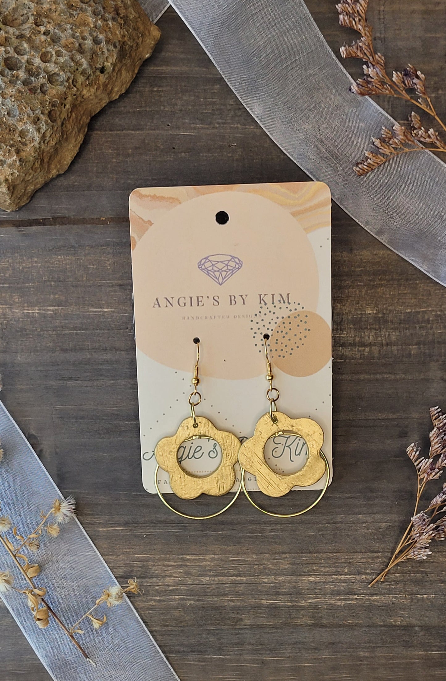 Gold Everest Little Spring Flowers Earrings