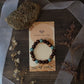 Unisex Crackled Aquamarine and Dark Wood Unisex Bracelet