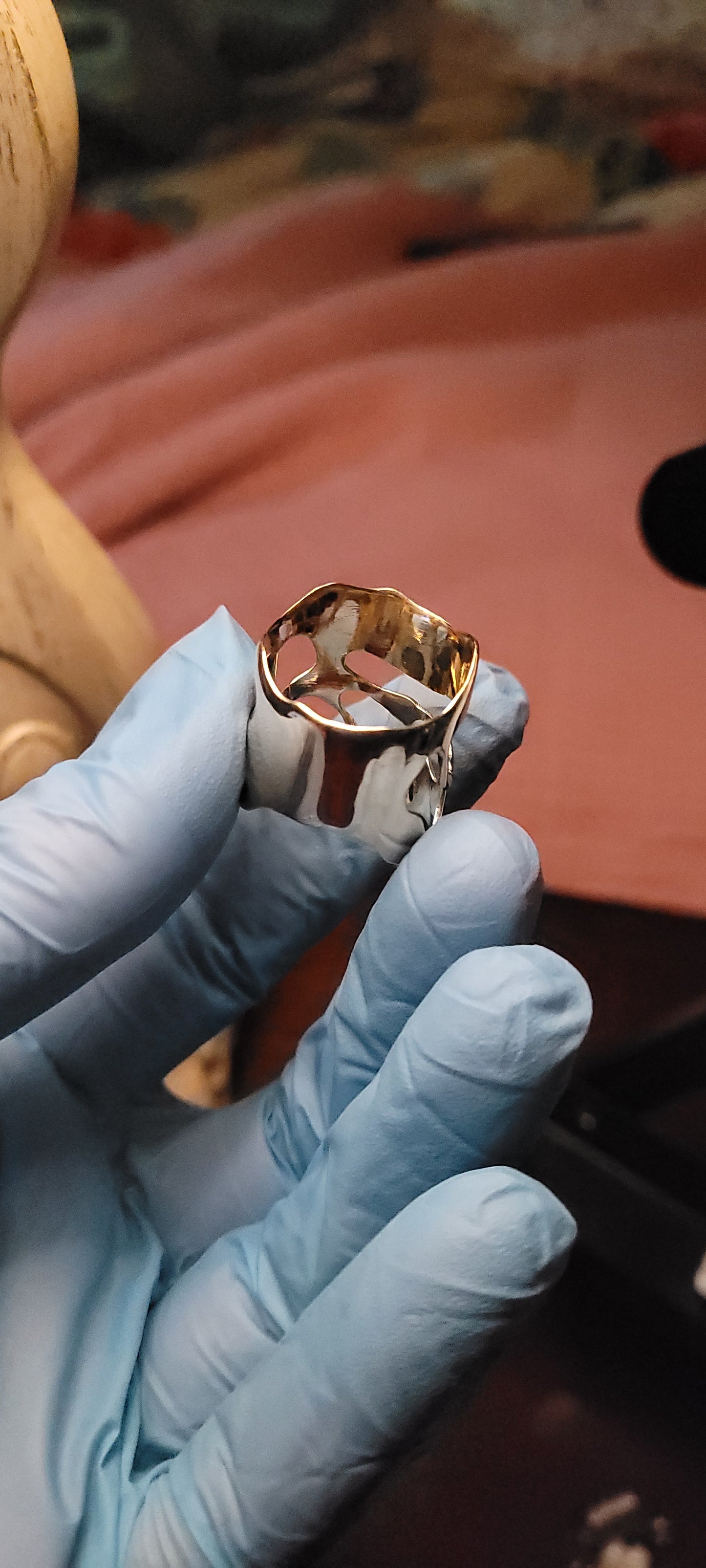 Hand Made Gold Jewelers Brass Branch Ring